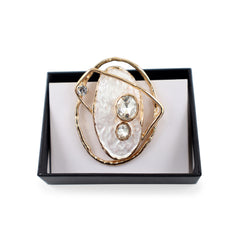 Magnetbrosche Nr. 196 Fantasie Goldfarben