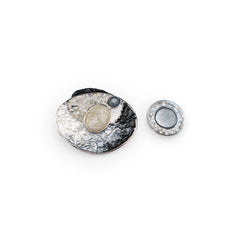 Magneet broche nr 280 fantasy zilverkleurig