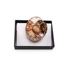 Magneet broche nr 281 fantasy goudkleurig