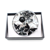 Magneet broche nr 173 fantasy zilverkleurig