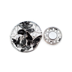 Magnetbrosche Nr. 173 Fantasie Silberfarben