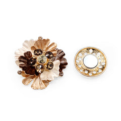 Magneet broche nr 219 fantasy goudkleurig