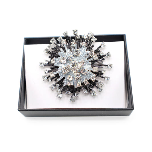 Magneet broche nr 175 fantasy zilverkleurig