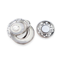 Magneet broche nr 179 fantasy zilverkleurig