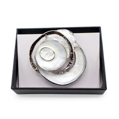 Magneet broche nr 179 fantasy zilverkleurig