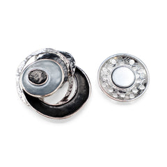 Magnetbrosche Nr. 180 Fantasie Silberfarben