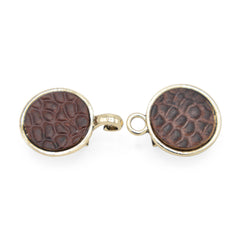 Bellagio buffalo leather giraffe print brown