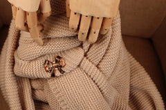 Magnetbrosche Nr. 103 Fantasie Goldfarben