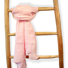 linnen sjaal baby roze