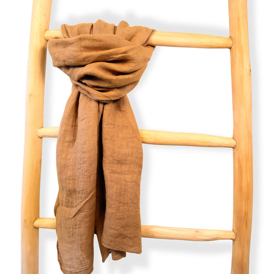 Leinenschal in Camel