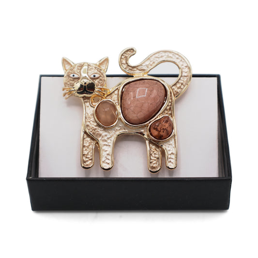 Magneet broche nr 158 fantasy goudkleurig