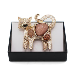 Magneet broche nr 158 fantasy goudkleurig