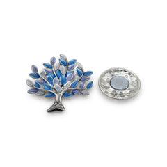 Magneet broche nr 307 fantasy zilverkleurig