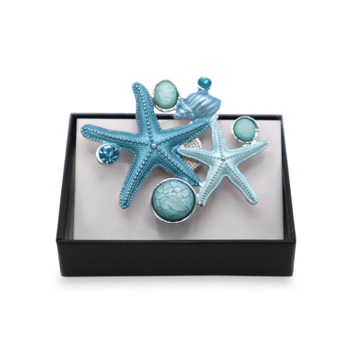 Magneet broche nr 310 fantasy zilverkleurig