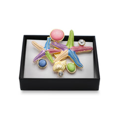 Magneet broche nr 311 fantasy goudkleurig