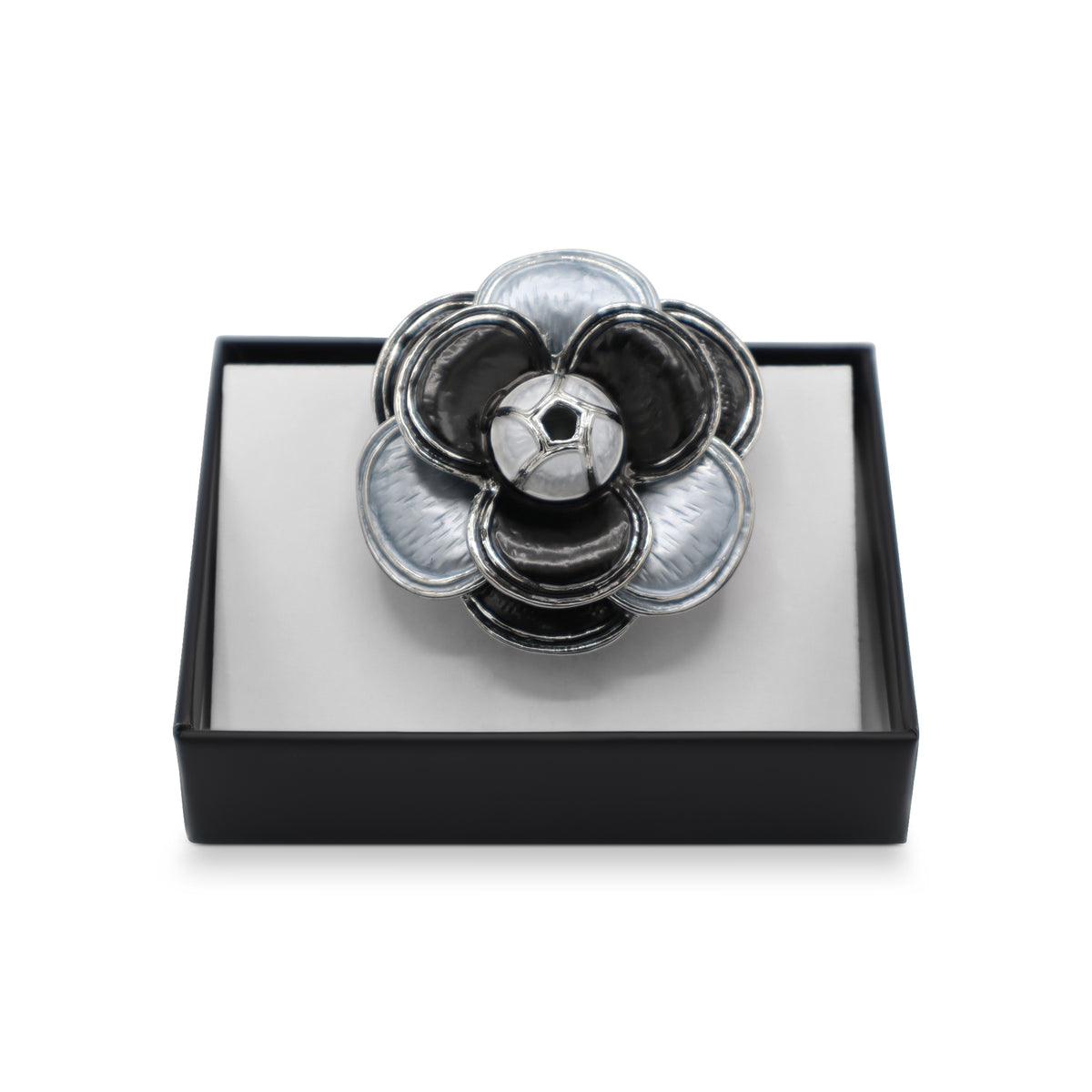 Magneet broche nr 314 fantasy zilverkleurig