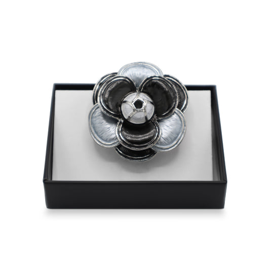Magneet broche nr 314 fantasy zilverkleurig