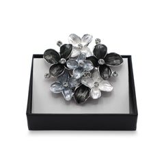 Magneet broche nr 316 fantasy zilverkleurig