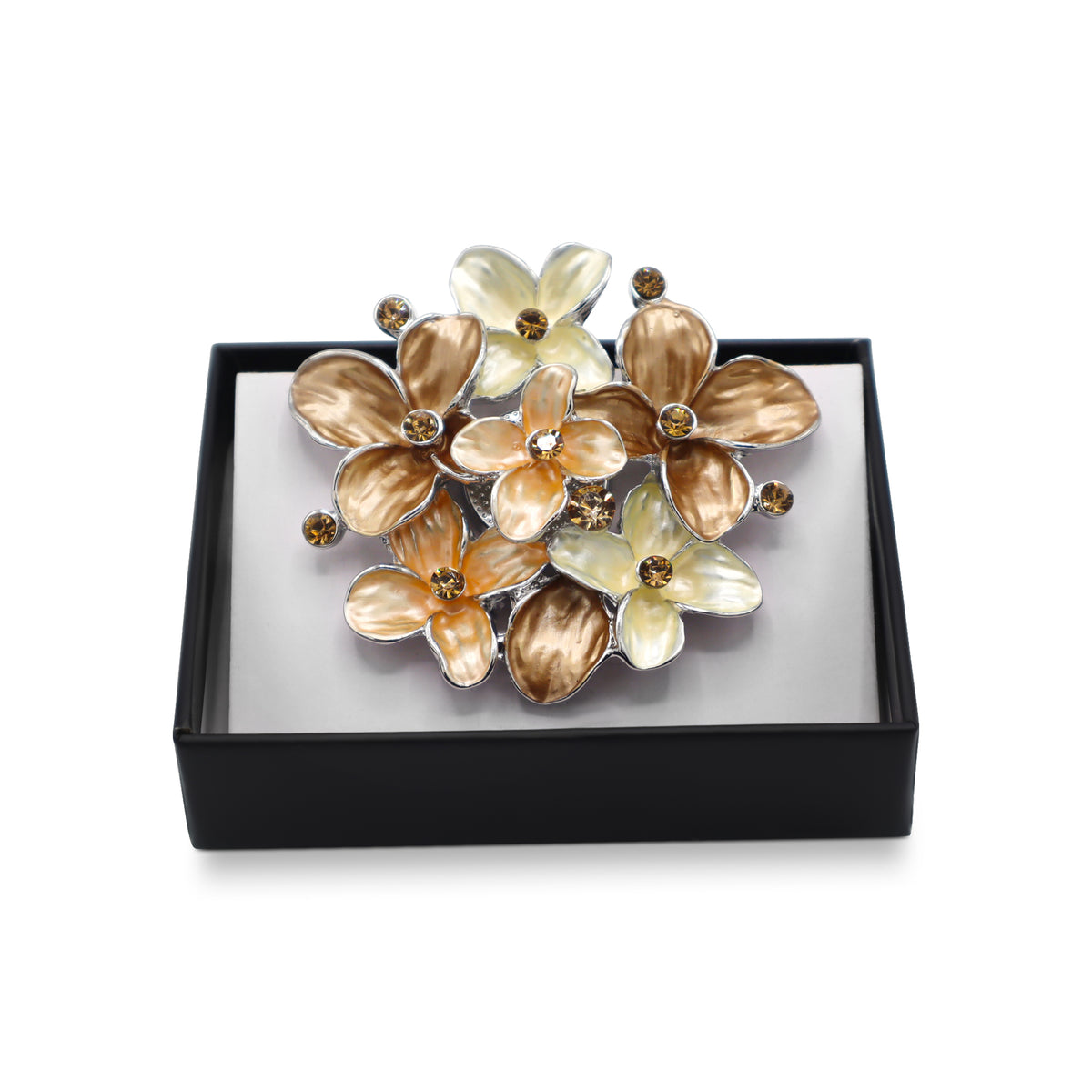 Magneet broche nr 317 fantasy zilverkleurig