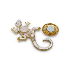 Magneet broche nr 326 fantasy goudkleurig