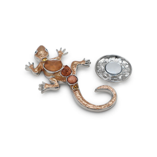 Magneet broche nr 329 fantasy zilverkleurig