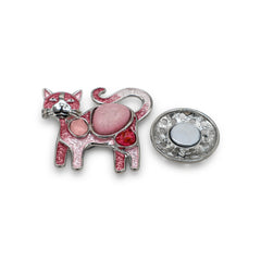 Magneet broche nr 332 fantasy zilverkleurig