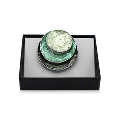 Magneet broche nr 335 fantasy zilverkleurig