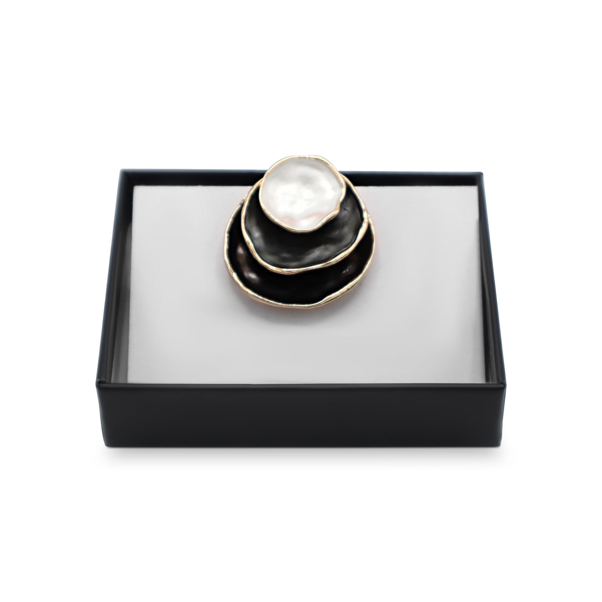 Magneet broche nr 338 fantasy goudkleurig