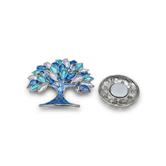 Magneet broche nr 339 fantasy zilverkleurig