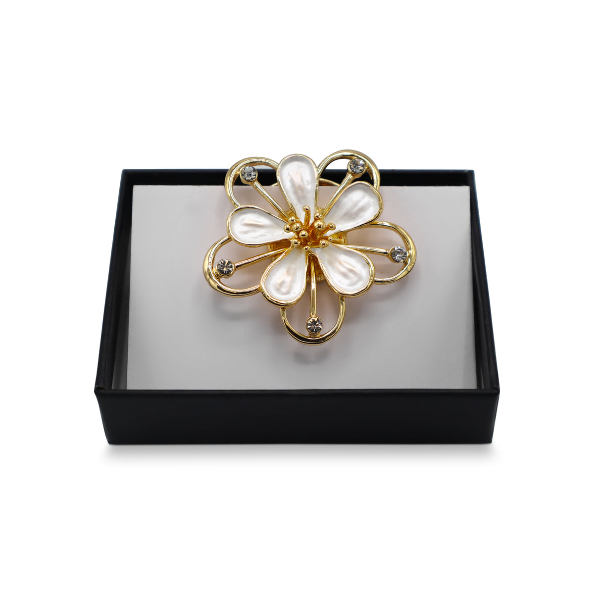 Magneet broche nr 353 fantasy goudkleurig