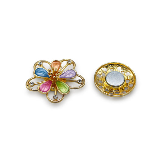 Magneet broche nr 354 fantasy goudkleurig