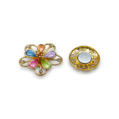 Magneet broche nr 354 fantasy goudkleurig