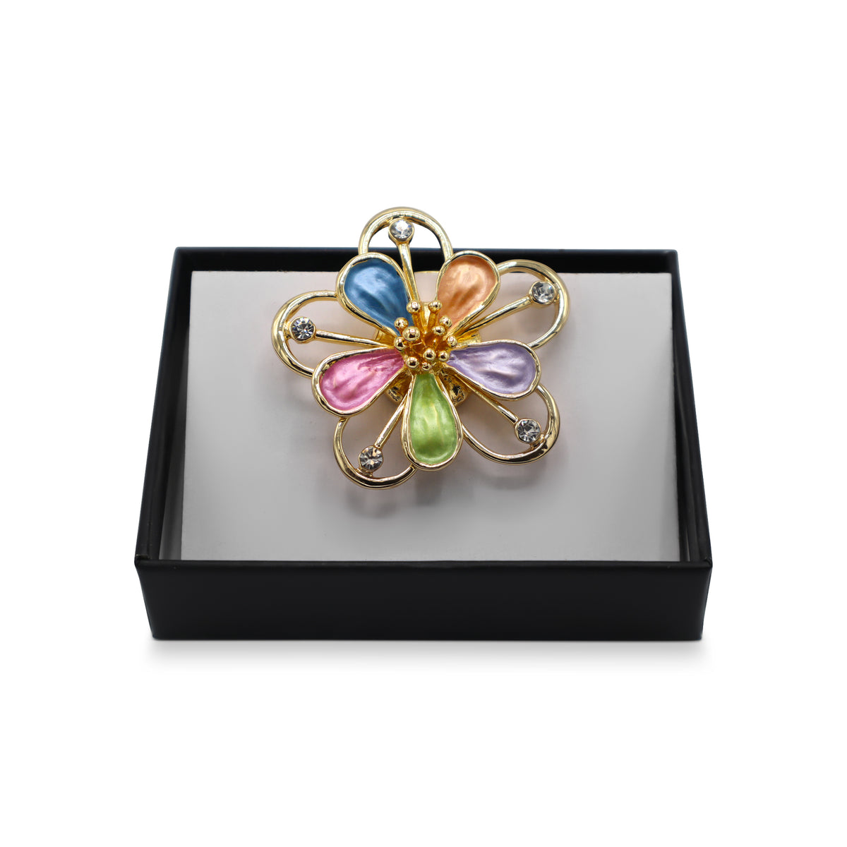 Magneet broche nr 354 fantasy goudkleurig