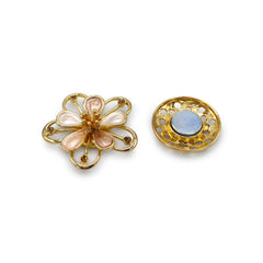 Magneet broche nr 355 fantasy goudkleurig