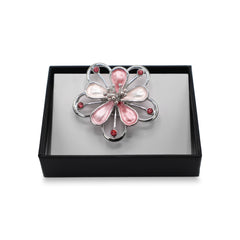 Magneet broche nr 356 fantasy zilverkleurig