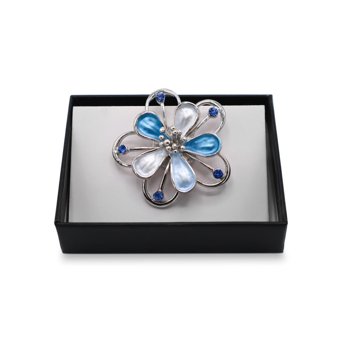 Magneet broche nr 357 fantasy zilverkleurig