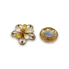 Magneet broche nr 358 fantasy goudkleurig