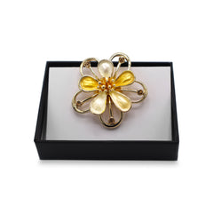 Magneet broche nr 358 fantasy goudkleurig