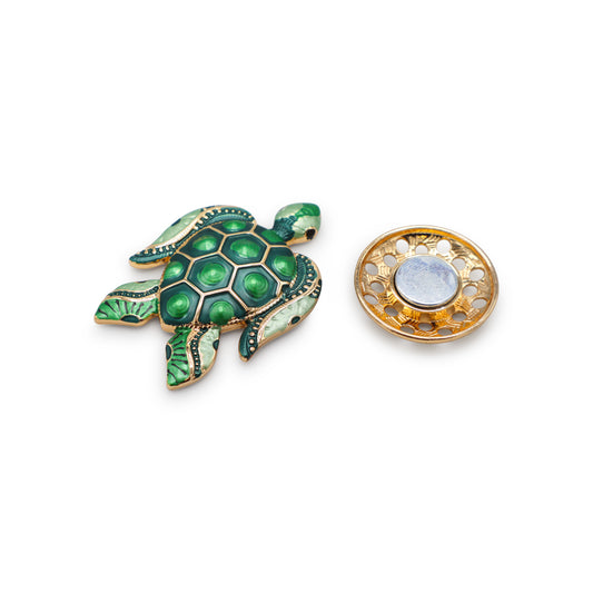 Magneet broche nr 360 fantasy goudkleurig