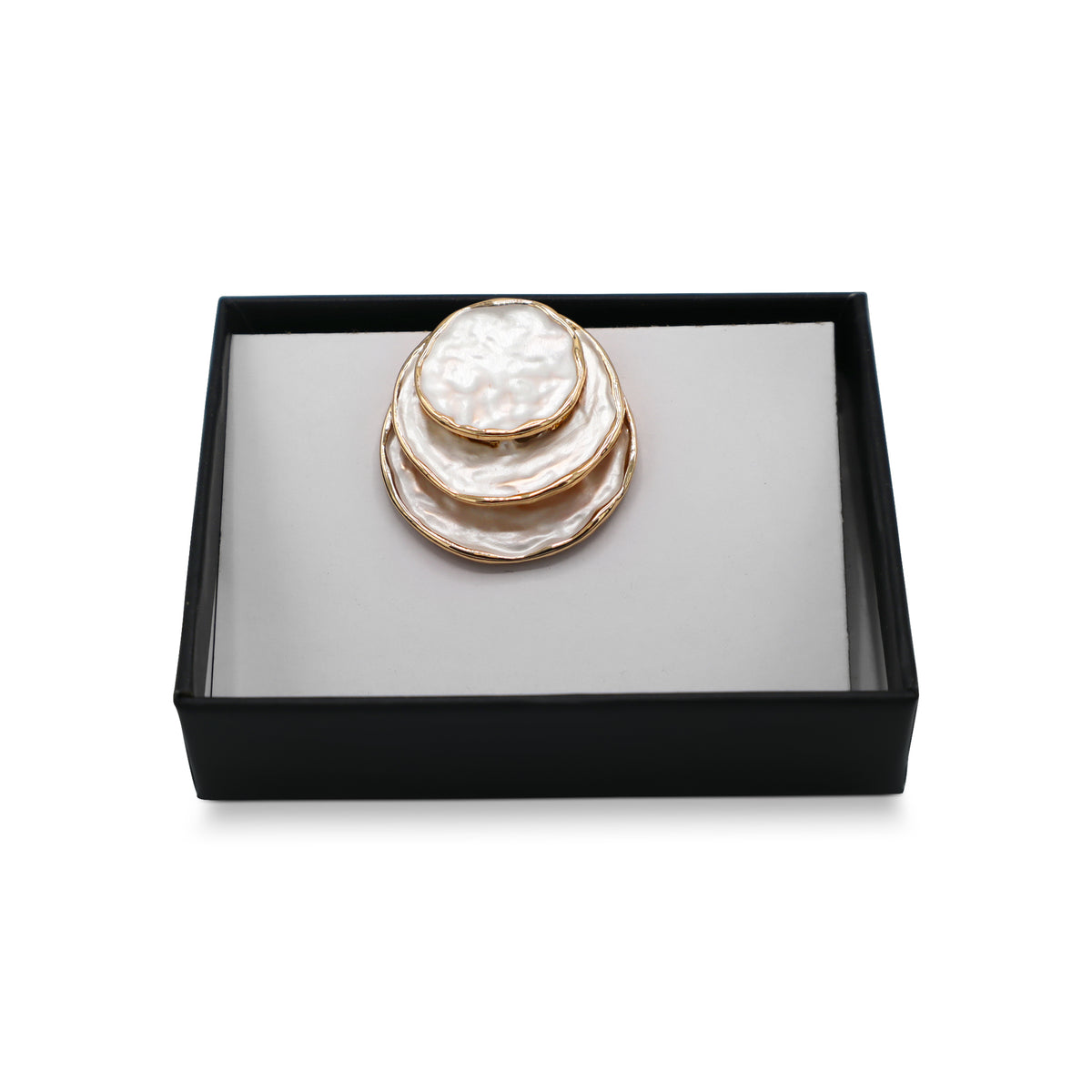 Magneet broche nr 362 fantasy goudkleurig