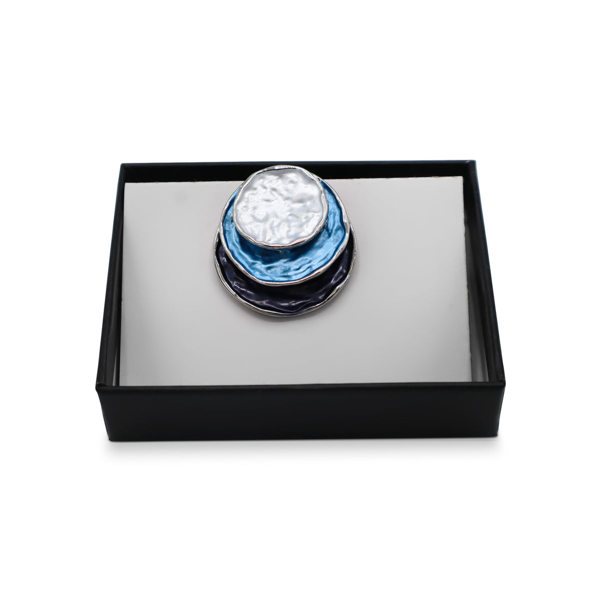 Magneet broche nr 363 fantasy zilverkleurig