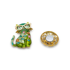 Magneet broche nr 370 fantasy goudkleurig