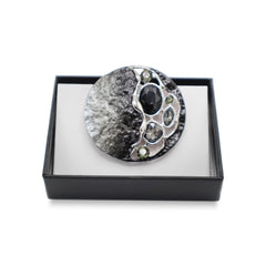 Magneet broche nr 374 fantasy zilverkleurig