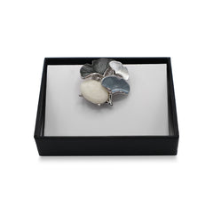 Magneet broche nr 377 fantasy zilverkleurig