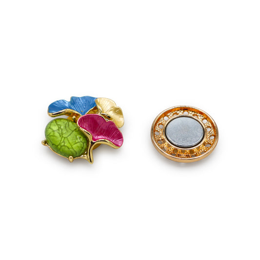 Magneet broche nr 380 fantasy goudkleurig