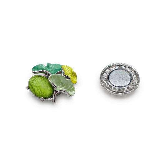 Magneet broche nr 381 fantasy zilverkleurig