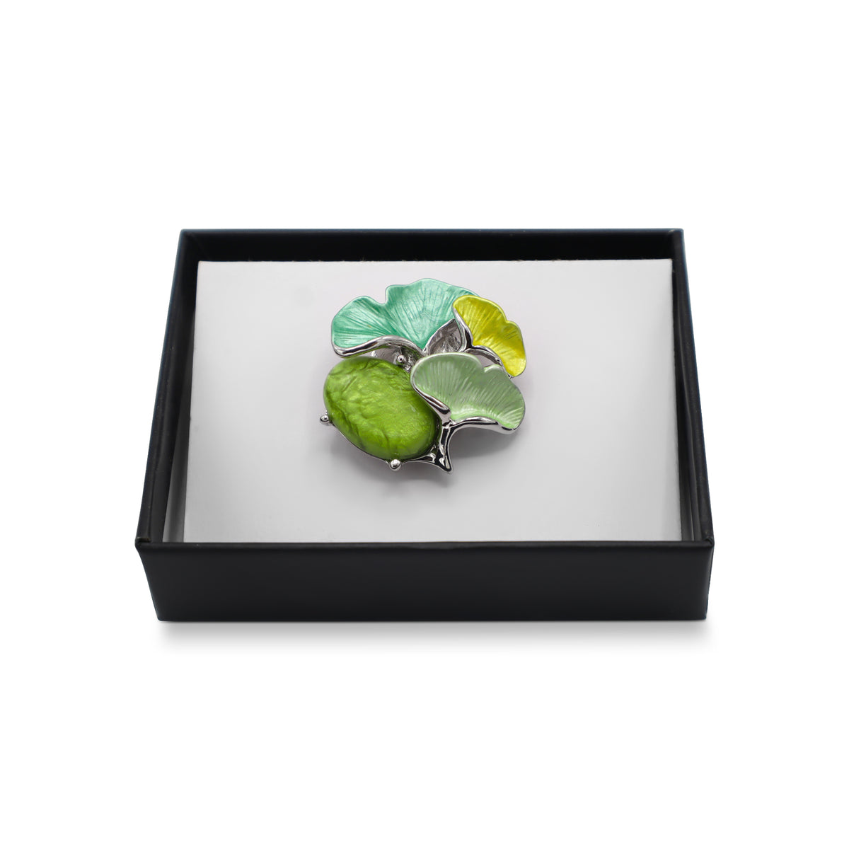 Magneet broche nr 381 fantasy zilverkleurig