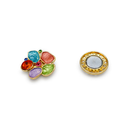 Magneet broche nr 382 fantasy goudkleurig
