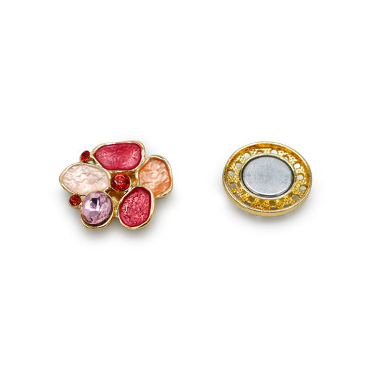 Magneet broche nr 386 fantasy goudkleurig
