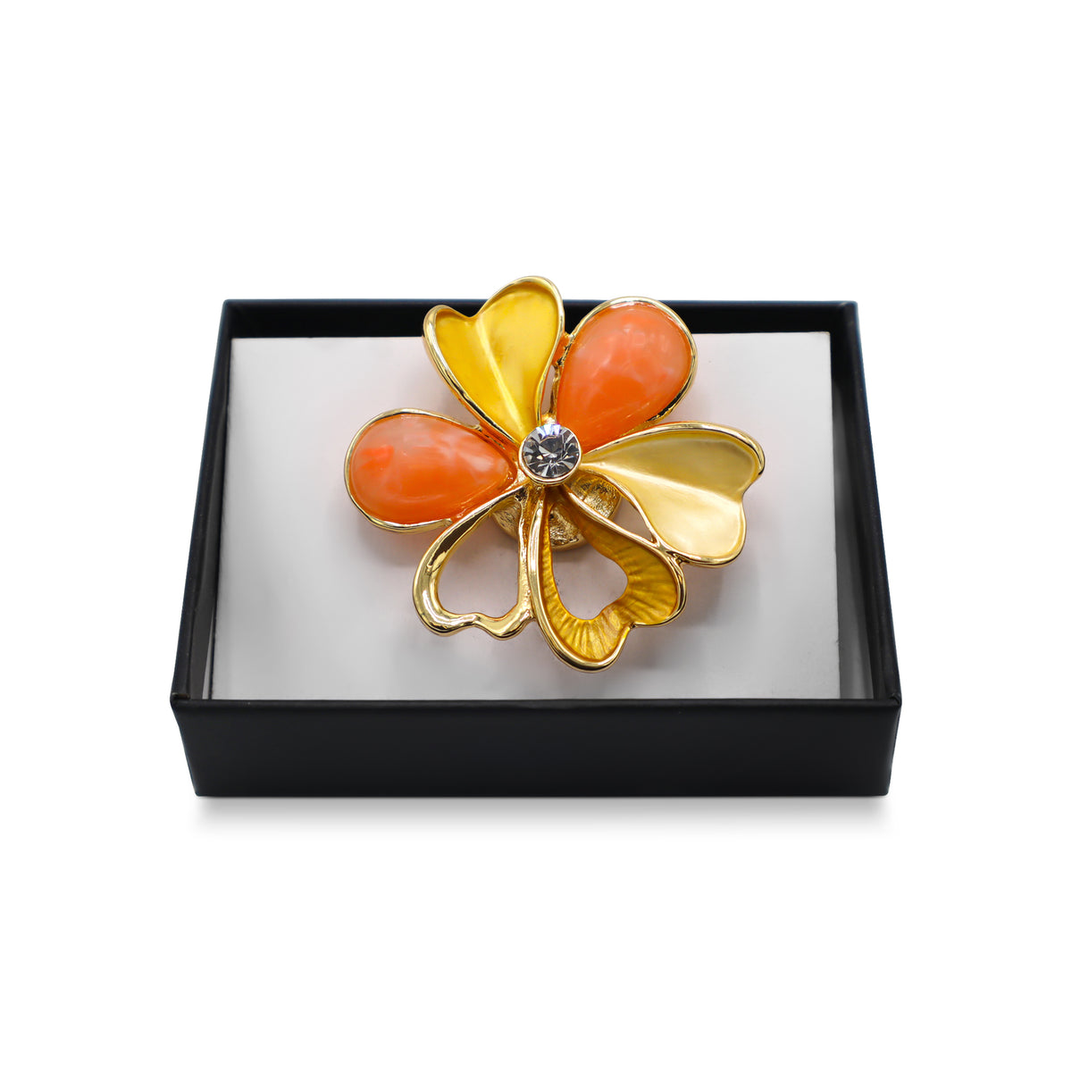 Magneet broche nr 392 fantasy goudkleurig